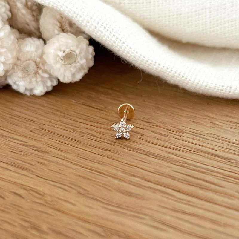 Piercing oreille "Fery" plaqué or