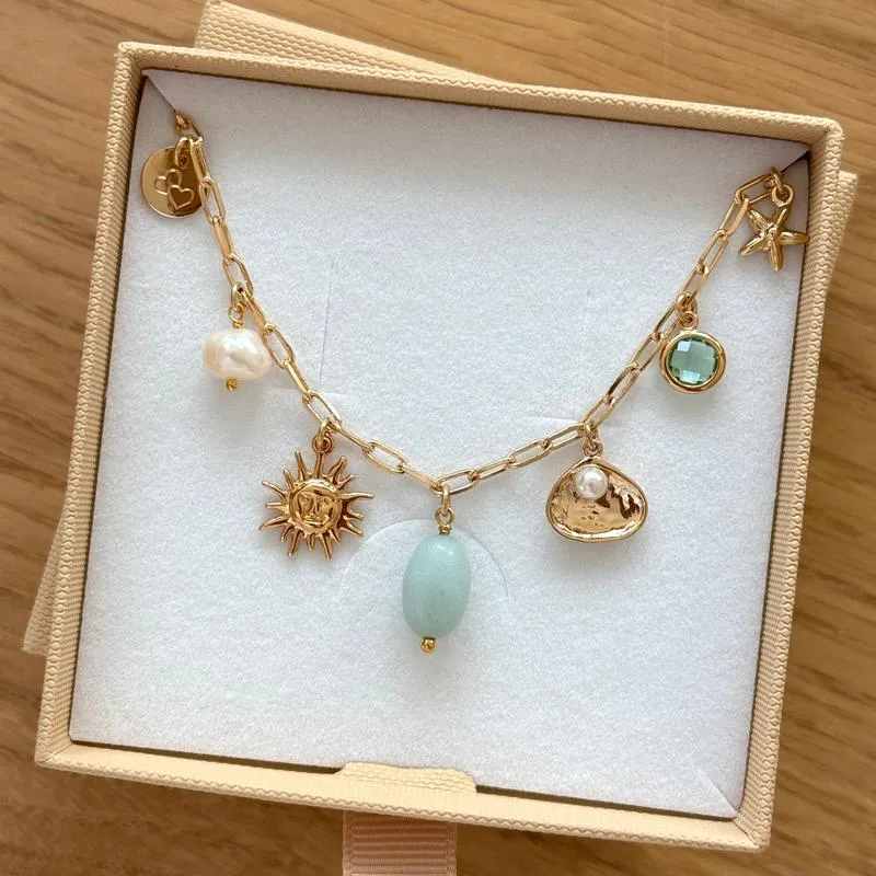 Collier charms personnalisable plaqué or