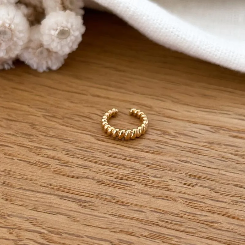 Bague d'oreille "Paz" plaqué or