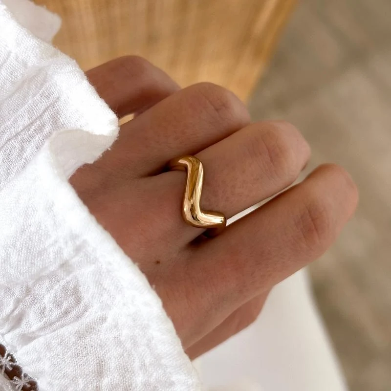 Bague "Molly" plaqué or