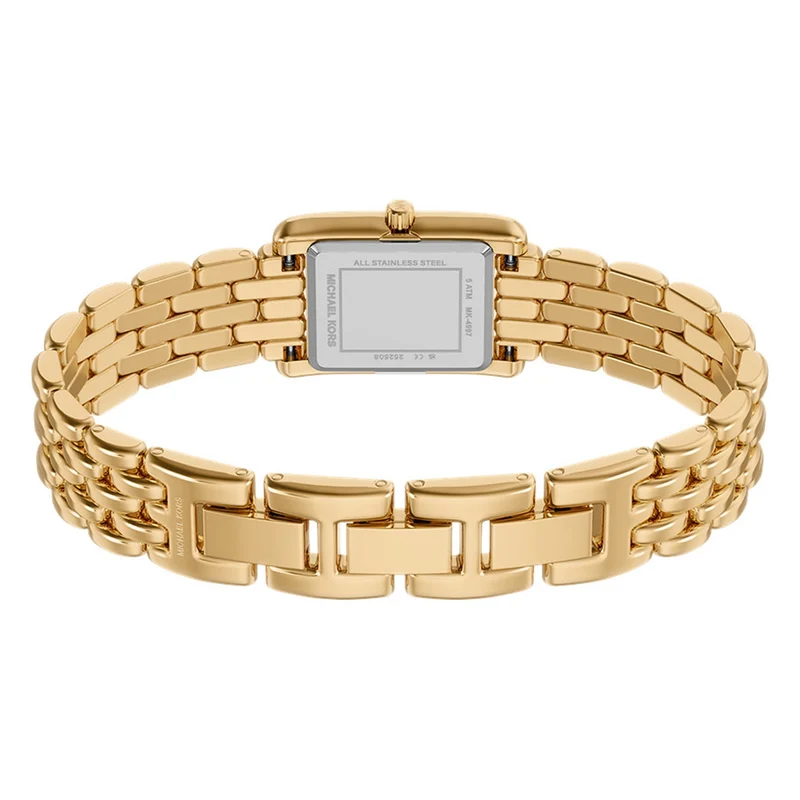 Michael Kors Essex Rectangular Gold Dial Watch MK4997