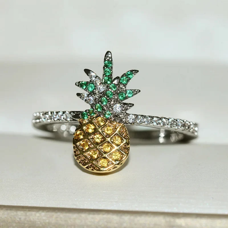 Bague Ananas Strass