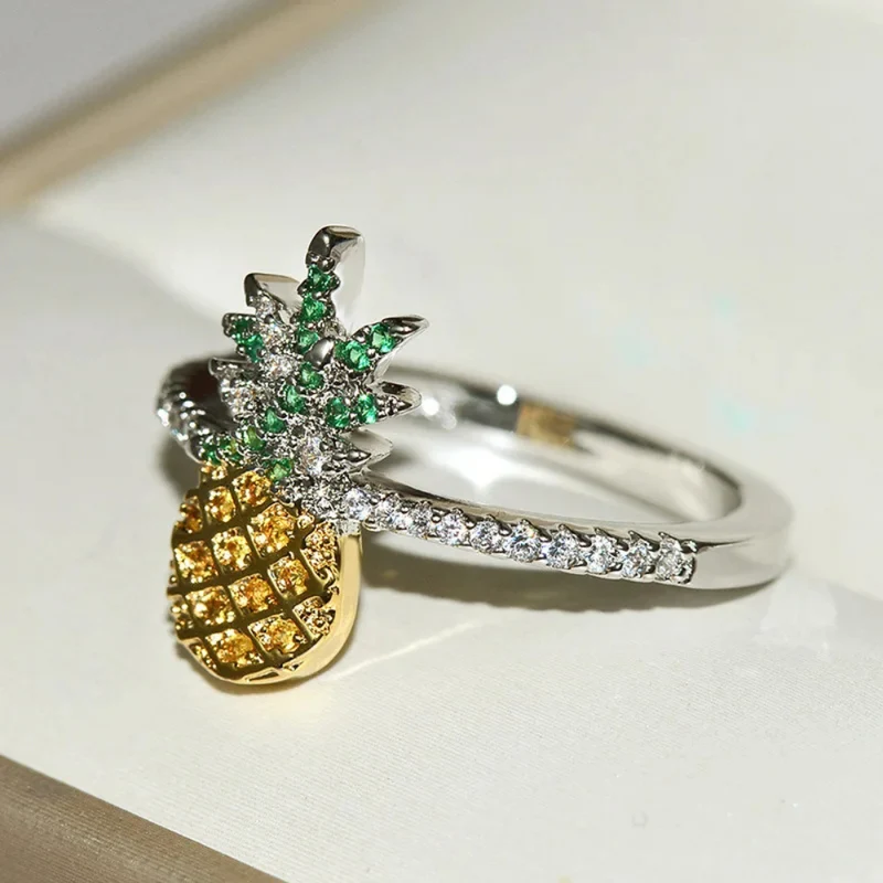 Bague Ananas Strass
