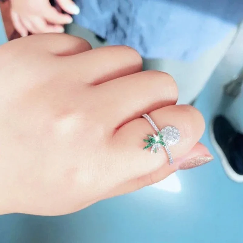 Bague Ananas Strass