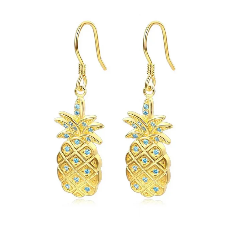 Boucles d'Oreilles Ananas Strass