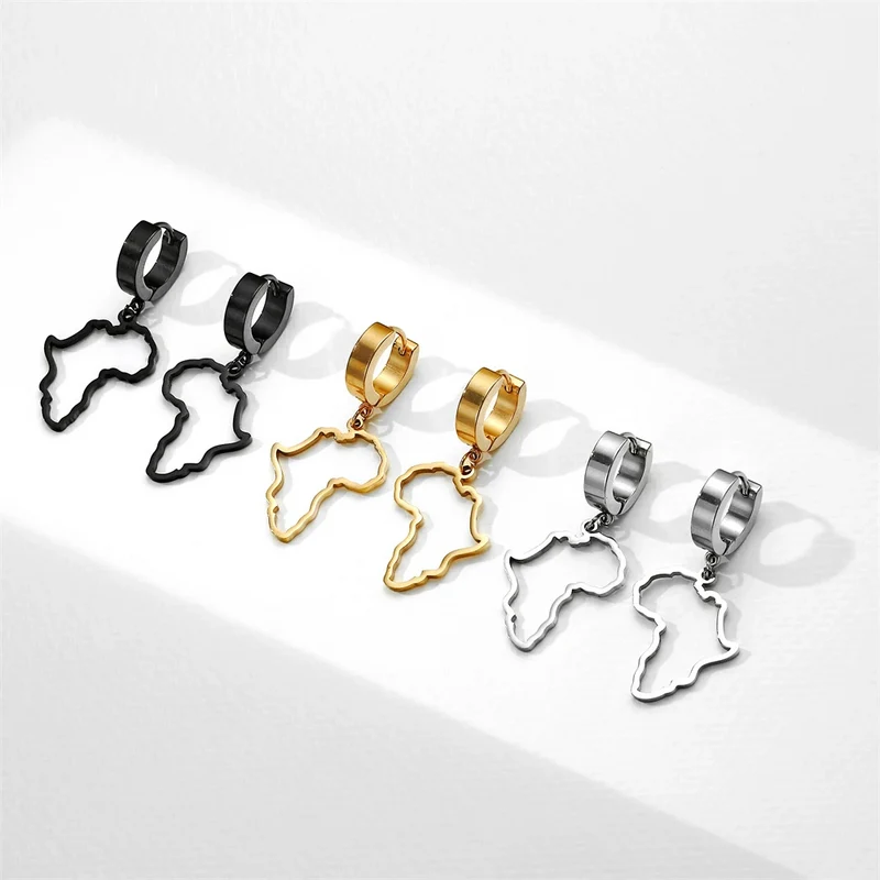 Boucles d'Oreilles breloque Afrique