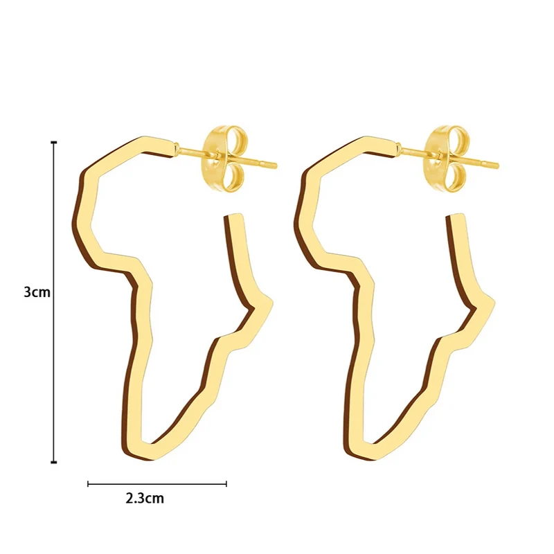 Boucles d'Oreilles Carte d'Afrique