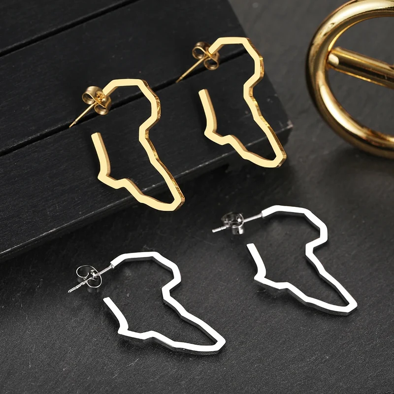 Boucles d'Oreilles Carte d'Afrique