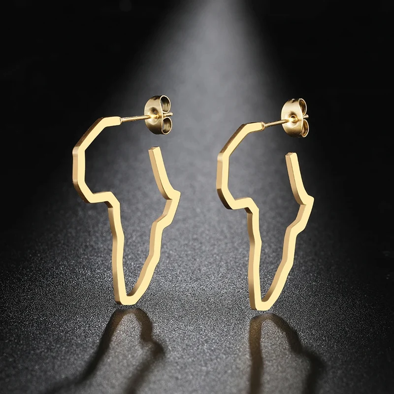 Boucles d'Oreilles Carte d'Afrique