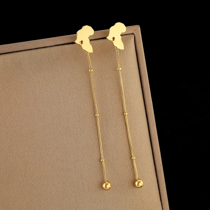 Boucles d'Oreilles Afrique avec Pendants