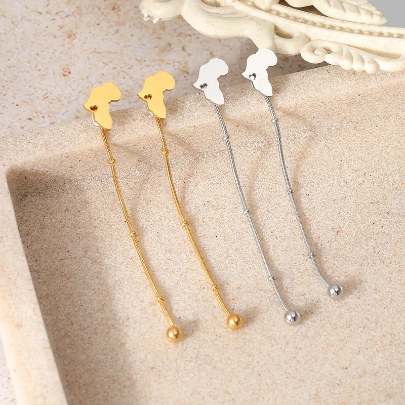 Boucles d'Oreilles Afrique avec Pendants