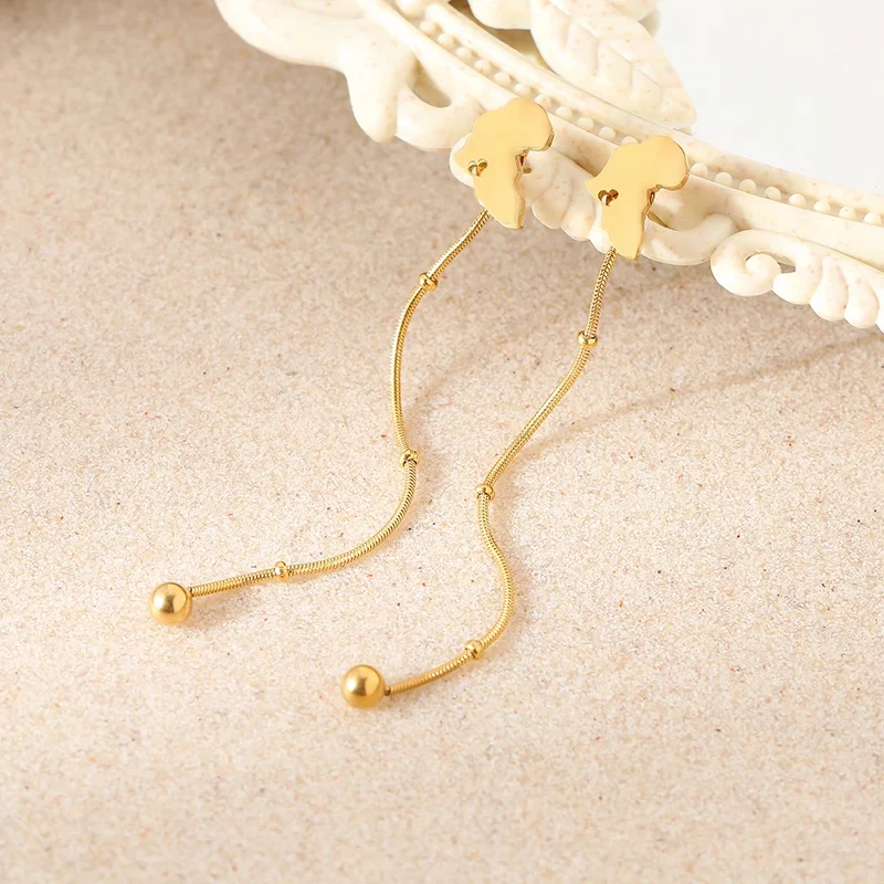 Boucles d'Oreilles Afrique avec Pendants