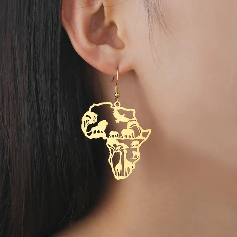 Boucles d'Oreilles Afrique Animaux