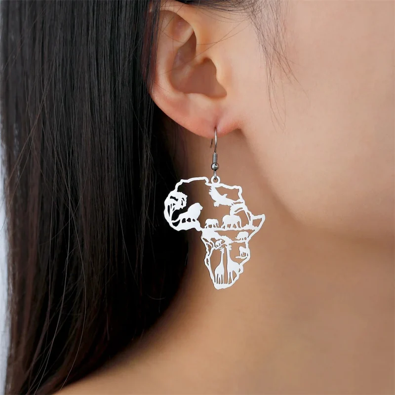 Boucles d'Oreilles Afrique Animaux