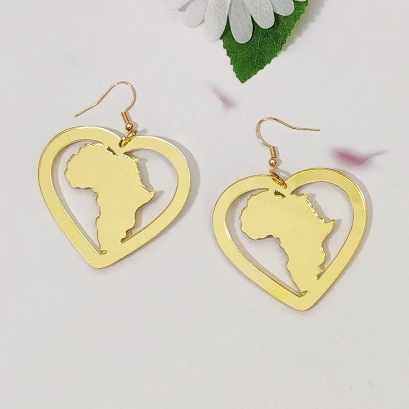 Boucles d'Oreilles Afrique Cœur