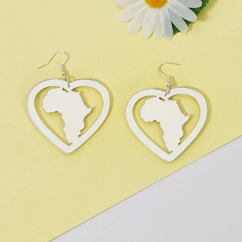 Boucles d'Oreilles Afrique Cœur