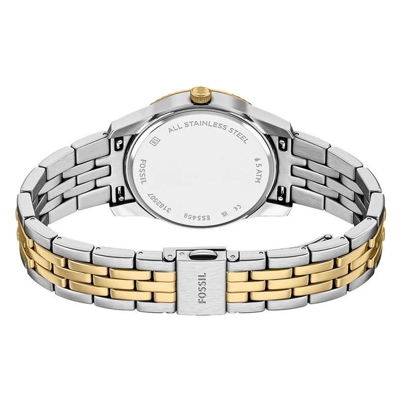 Fossil Scarlette Round Black Dial Watch ES5458