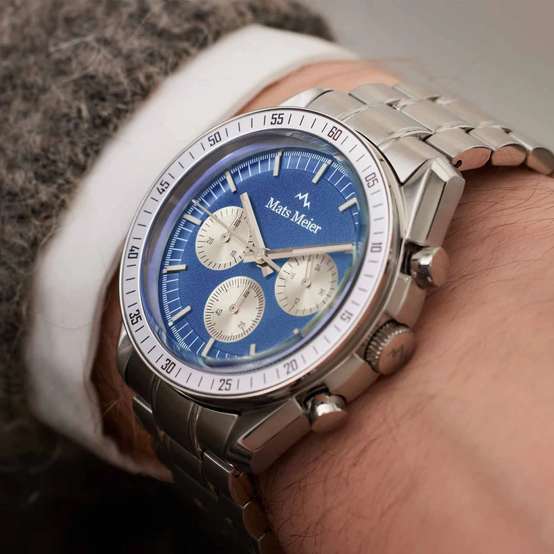 Mats Meier Arosa Racing Hommes Montre Argent MM50014