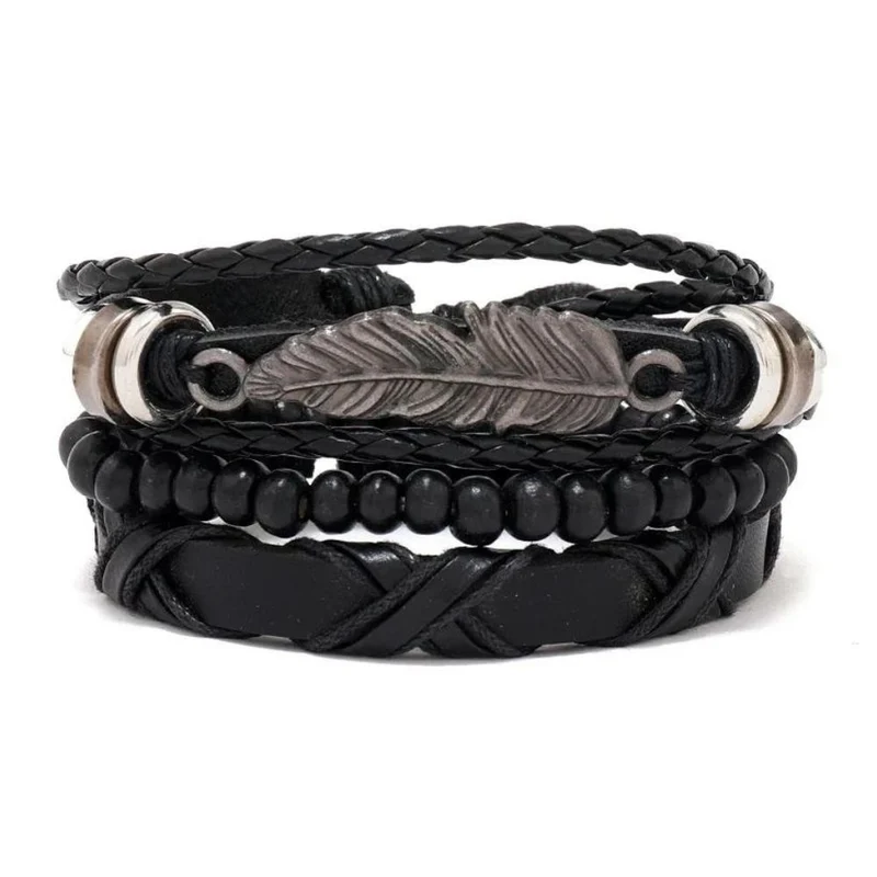 Bracelet Plume Cuir
