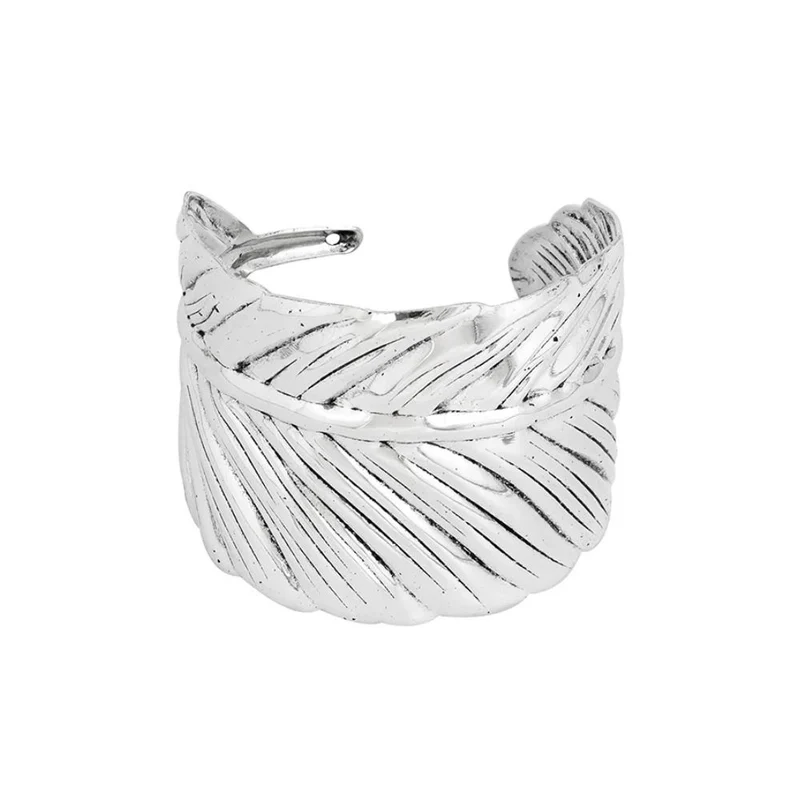 Bracelet Plume Manchette Vintage