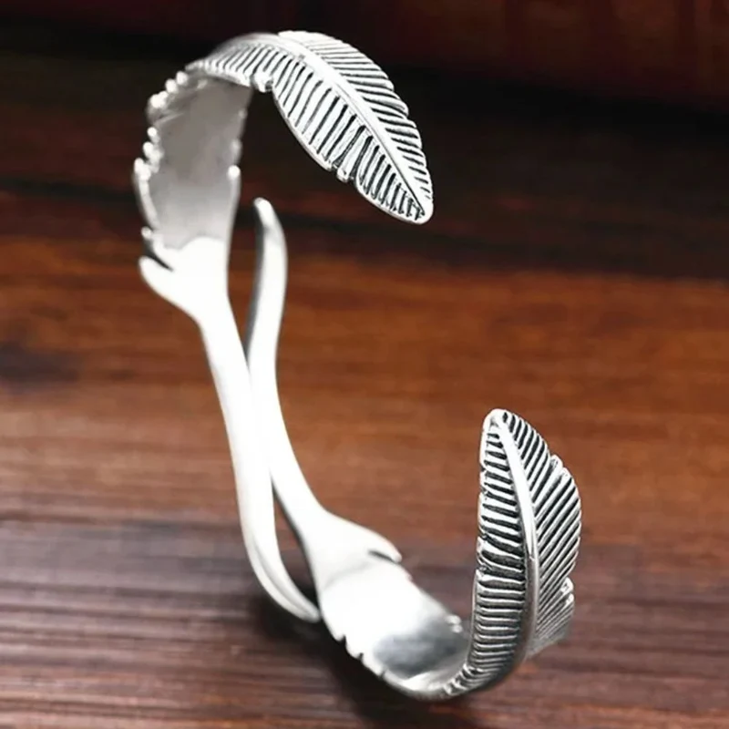 Bracelet Plume Jonc Homme