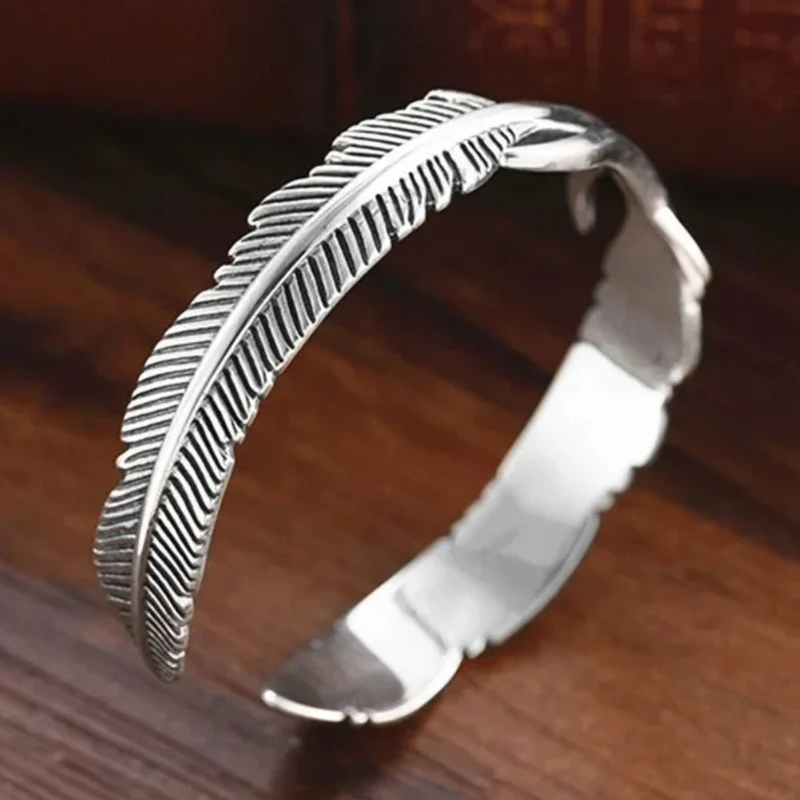 Bracelet Plume Jonc Homme