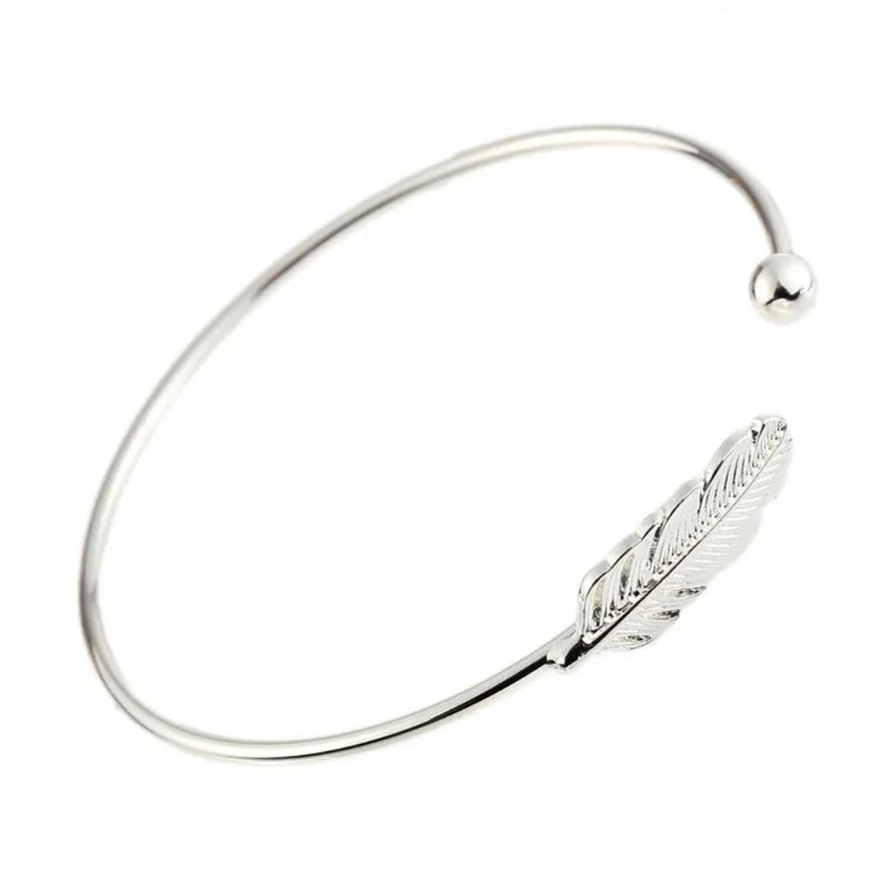 Bracelet jonc plume