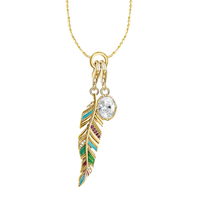 Collier Plume doré