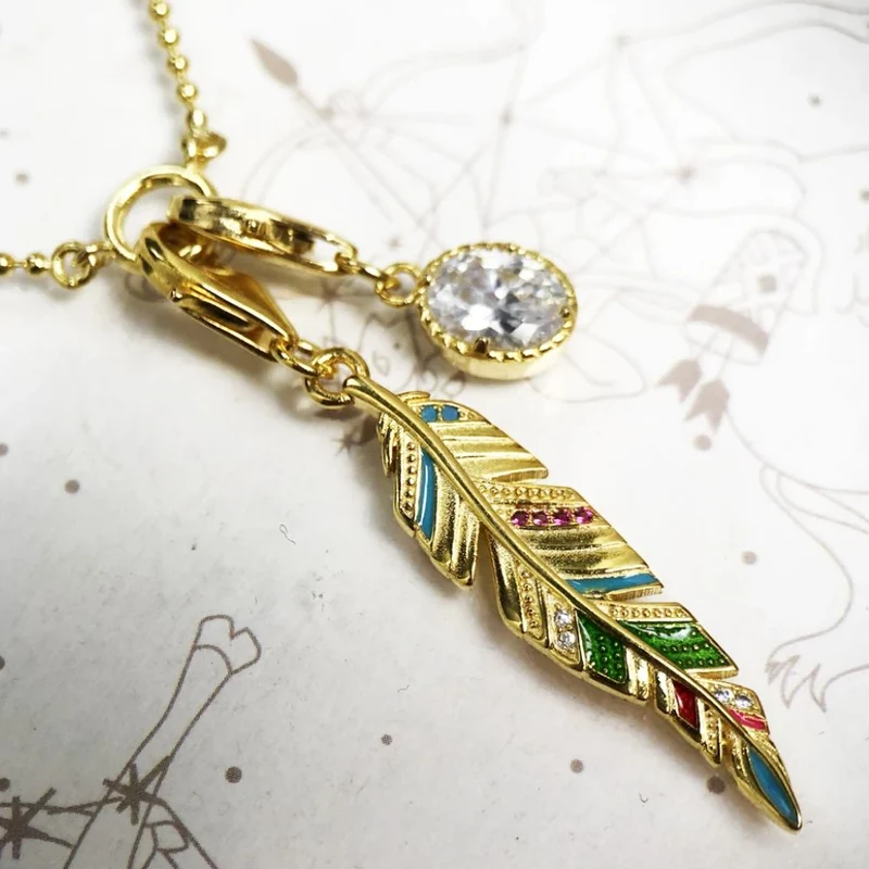 Collier Plume doré