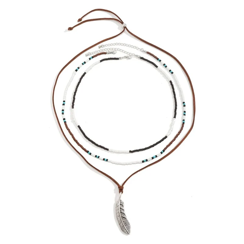 Collier Plume Ethnique