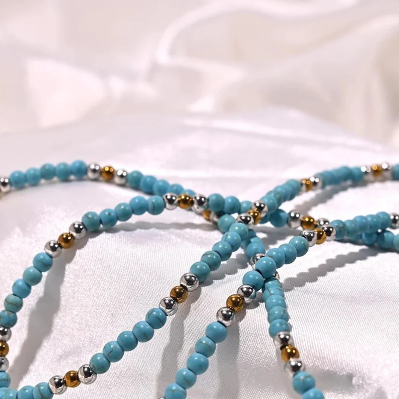 Collier Perles Plumes