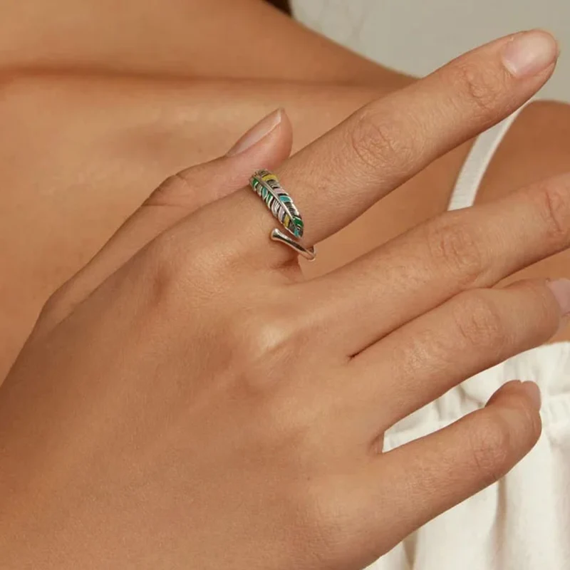 Bague Plume Couleurs