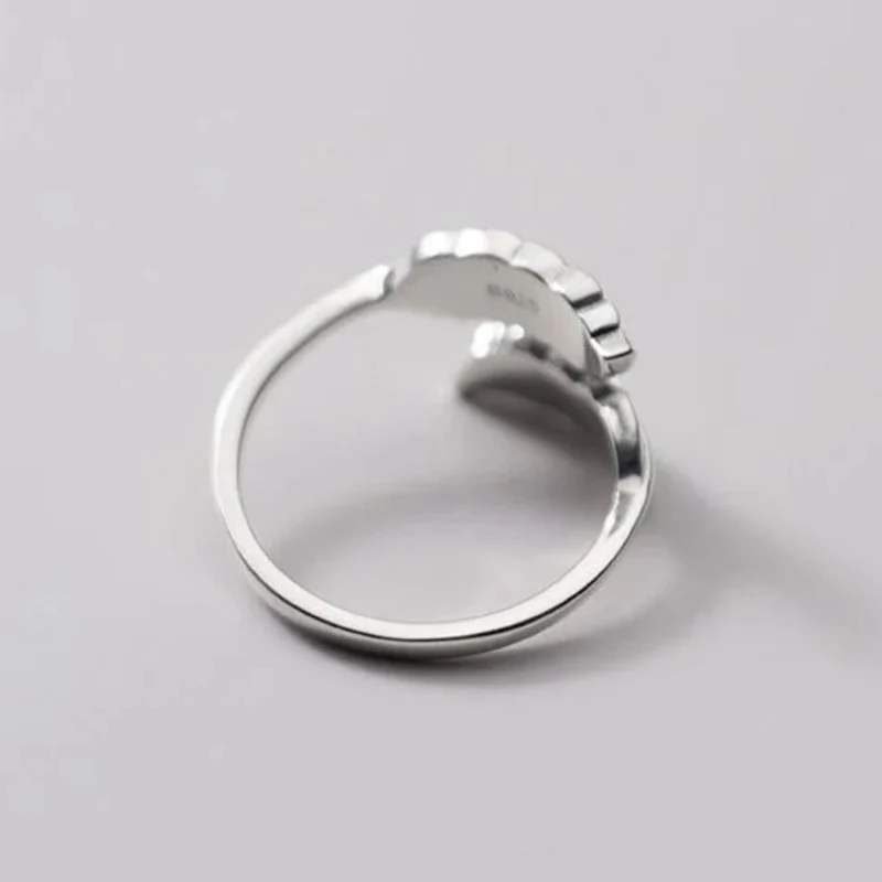 Bague Plume Ajourée Argent