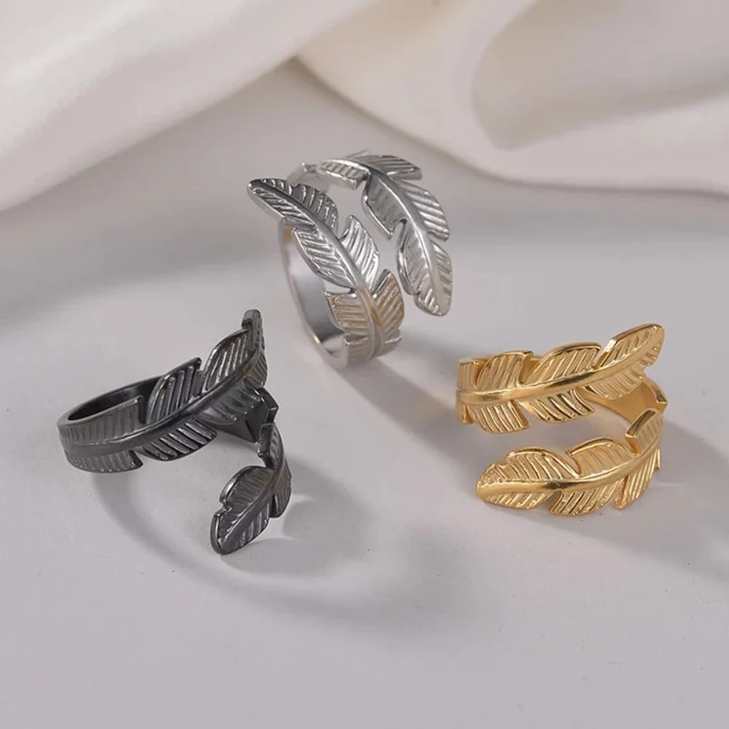 Bague Plume Or
