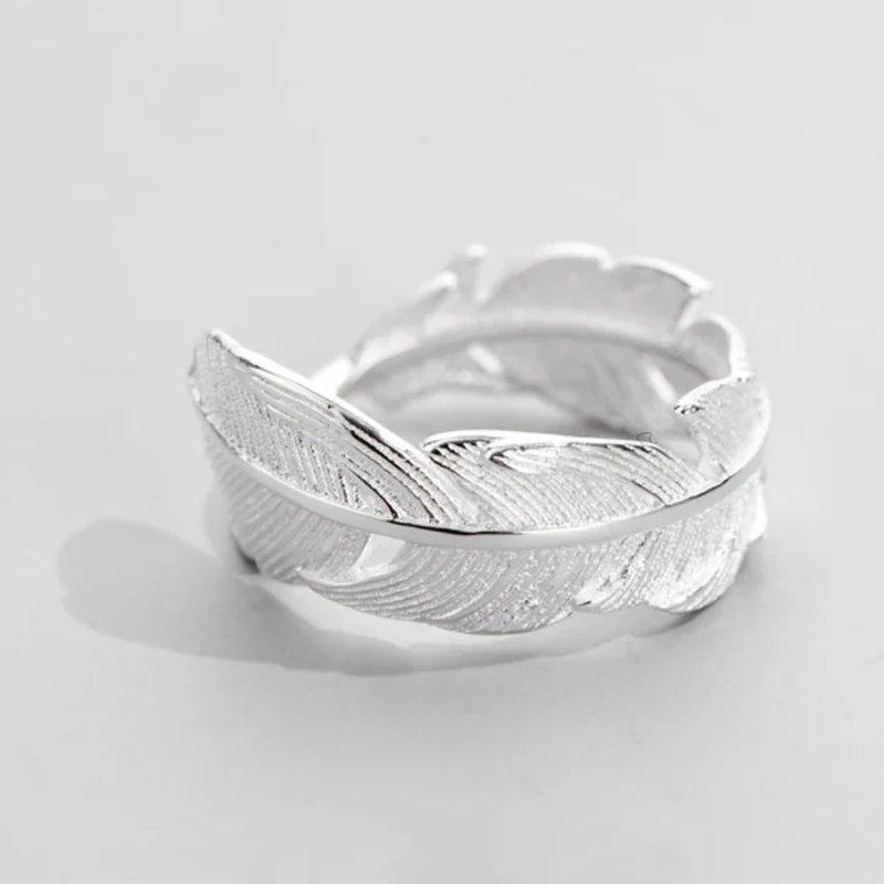 Bague Plume Ajourée