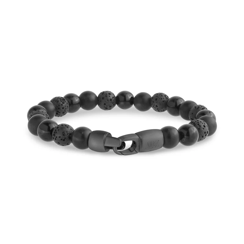Bracelet en onyx mat et brillant