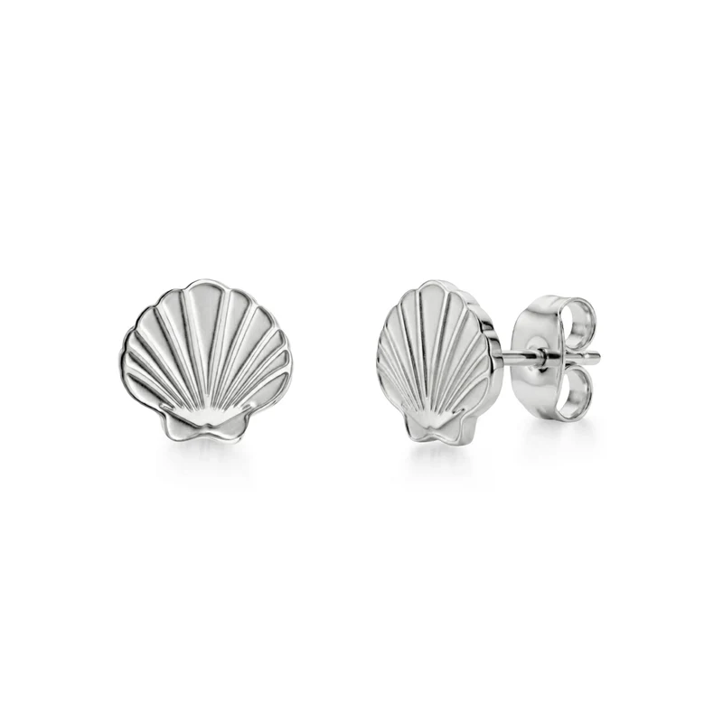 Boucles d'oreilles minimalistes en forme de coquillage