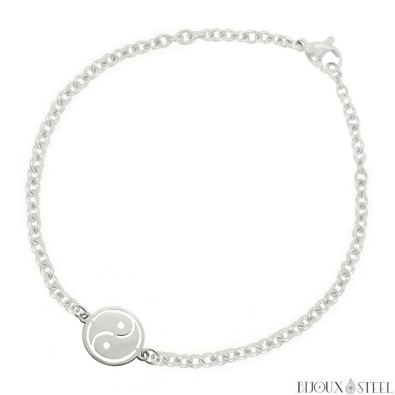 Bracelet Yin Yang en acier inoxydable