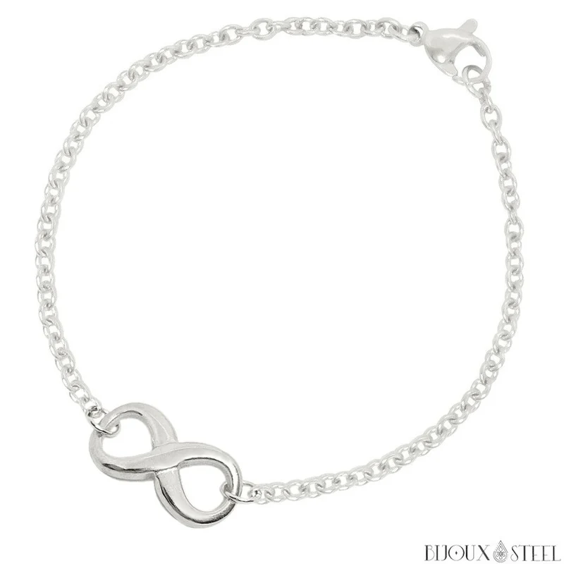 Bracelet amour infini en acier inoxydable