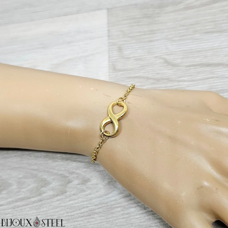 Bracelet amour infini en acier inoxydable
