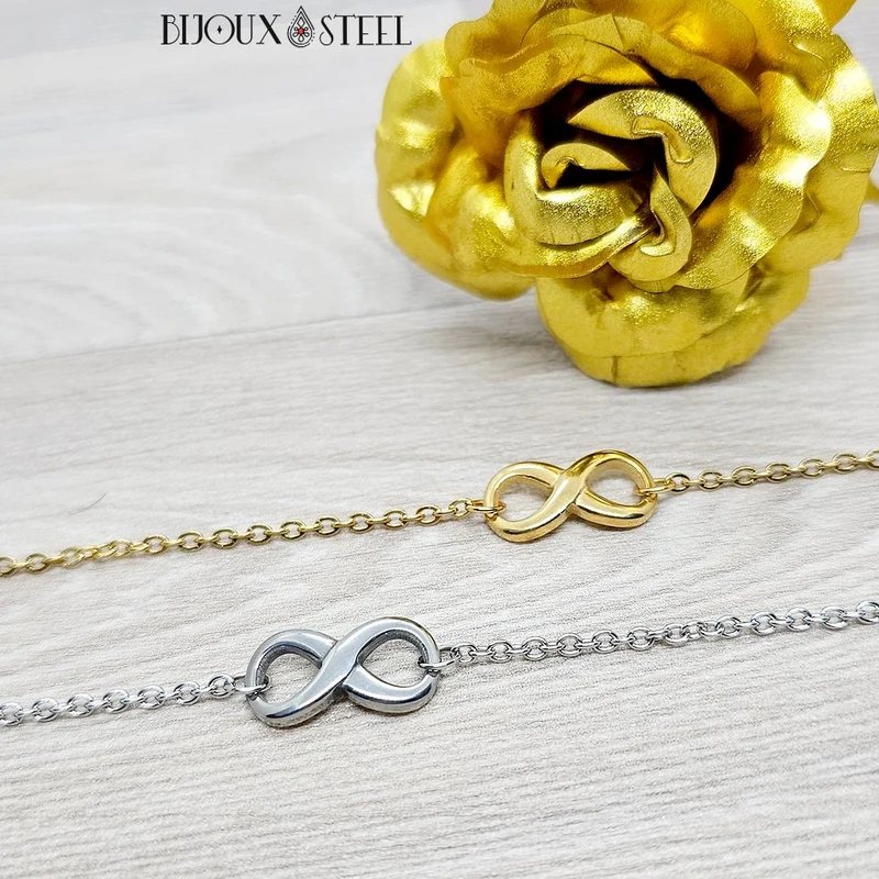 Bracelet amour infini en acier inoxydable