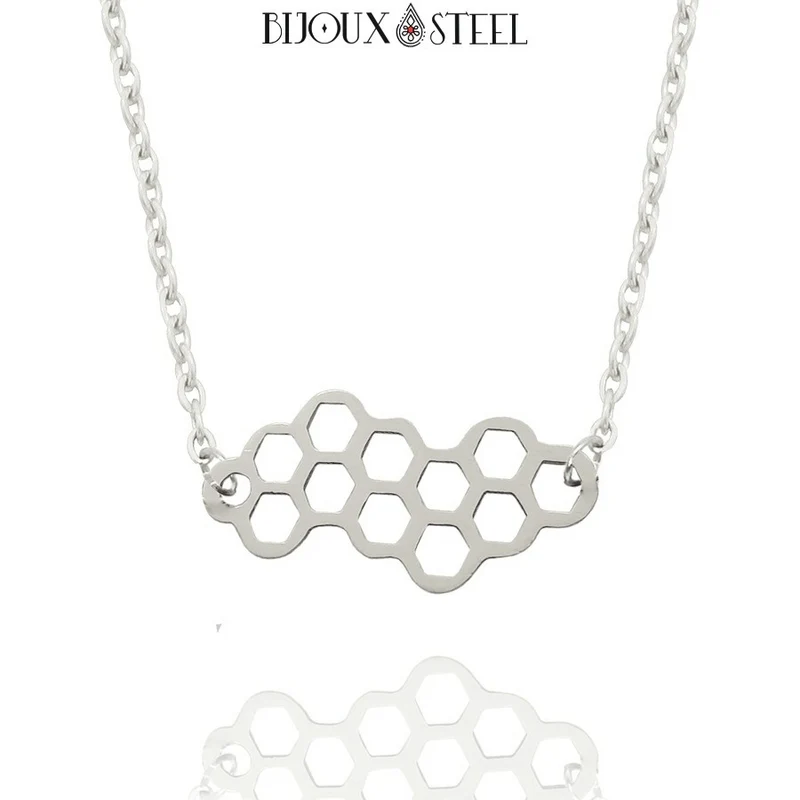 Collier nid d'abeilles en acier inoxydable