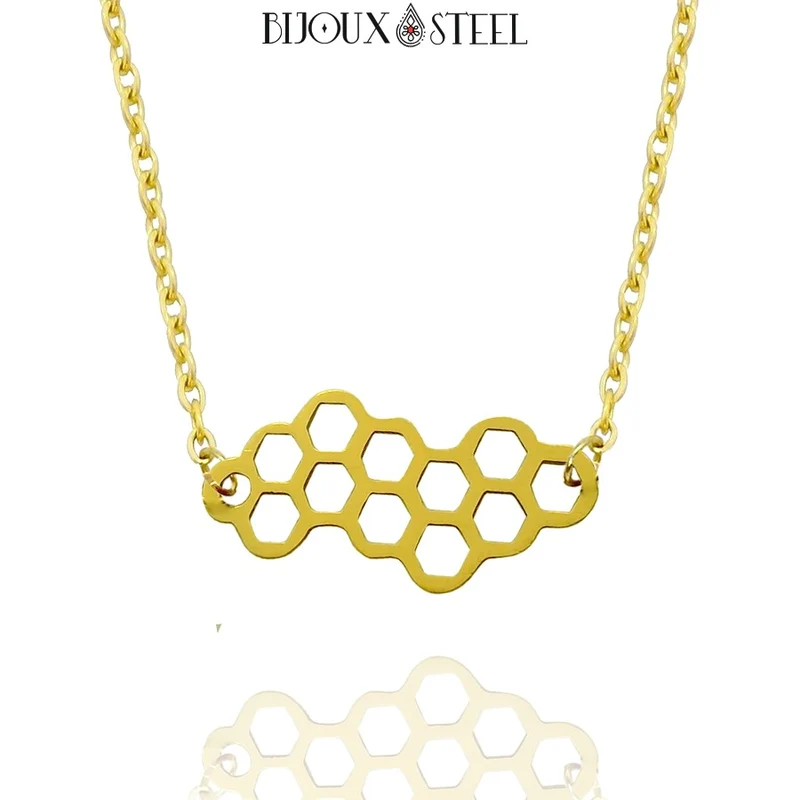Collier nid d'abeilles en acier inoxydable