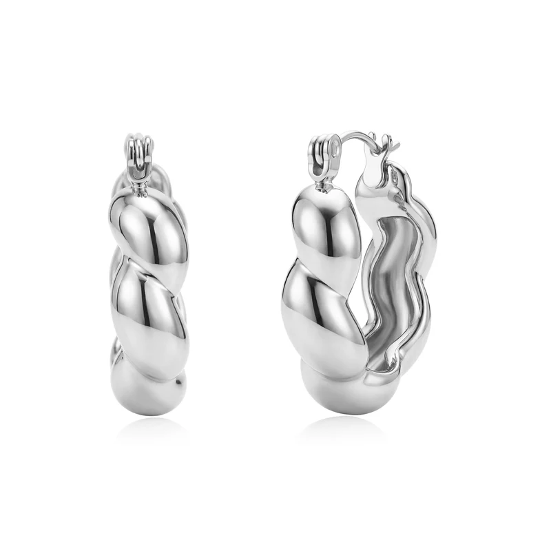 Boucles d'oreilles torsadées à gros cordons