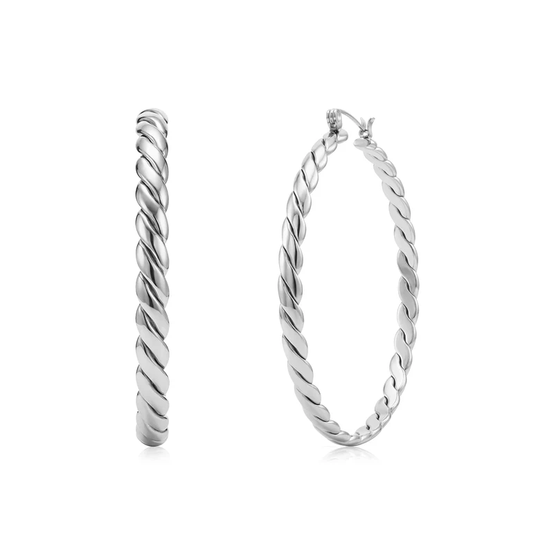 Boucles d'oreilles en forme de corde torsadée