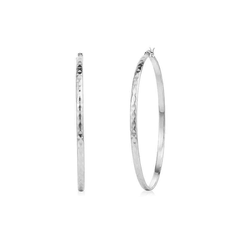 Boucles d'oreilles créoles martelées XL
