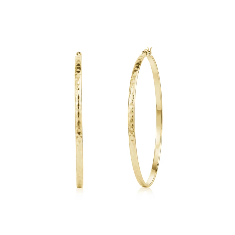 Boucles d'oreilles créoles martelées XL