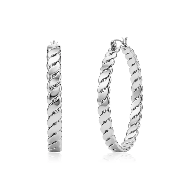 Boucles d'oreilles classiques en forme d'anneau