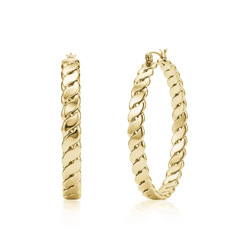 Boucles d'oreilles classiques en forme d'anneau