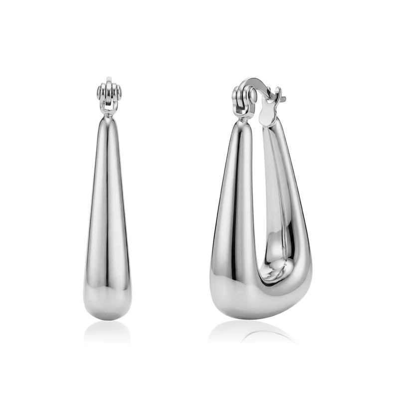 Boucles d'oreilles créoles modernes en forme de goutte